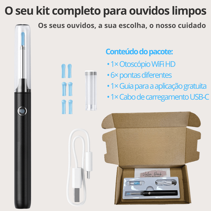 Otoscópio WiFi HD MILUNA-Pro