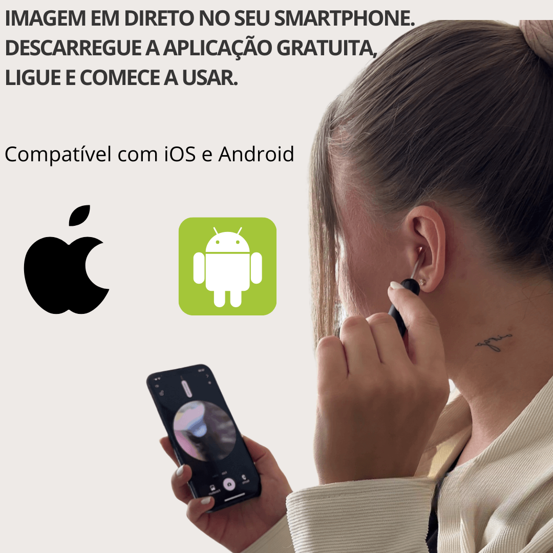 Otoscópio WiFi HD MILUNA-Pro