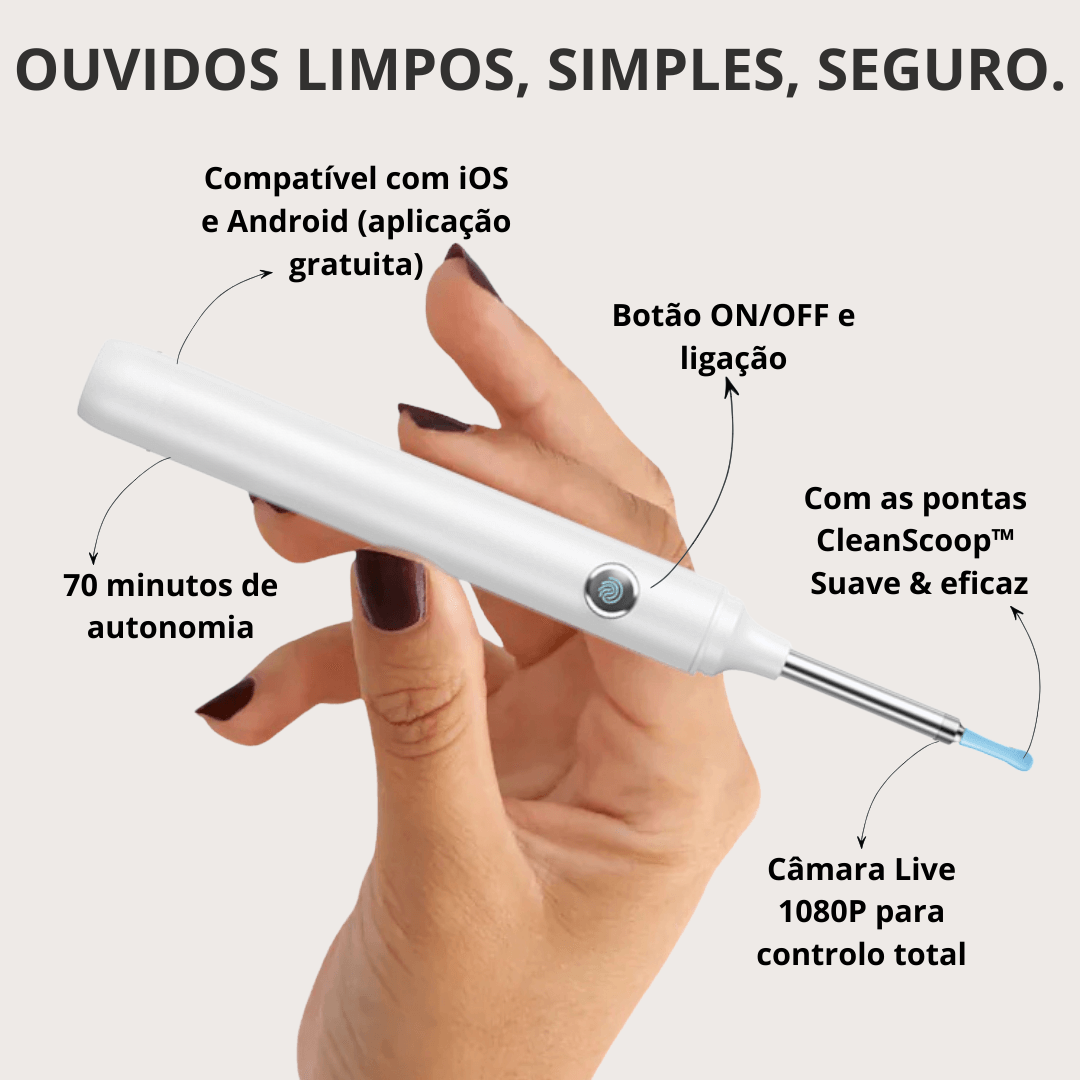 Otoscópio WiFi HD MILUNA-Pro