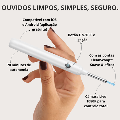 Otoscópio WiFi HD MILUNA-Pro