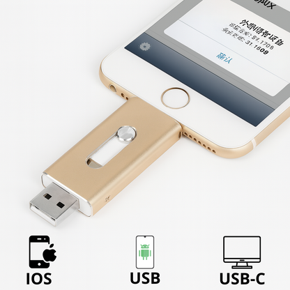 Pen Drive de Celular 4 em 1 - Multi Operacional
